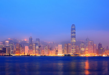 Fototapeta premium Hong Kong Victoria Harbor morning