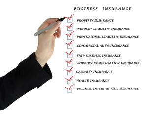 Check list for business insurance