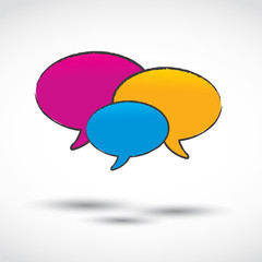 social media and chat balloons