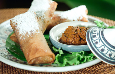 Fried spring roll mediterranean style