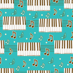 Seamless background with piano