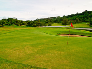 green area at the golf field