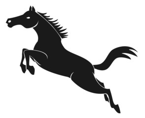 Fototapeta na wymiar symbol skok konia