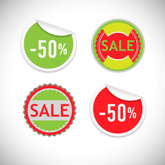 Stickers with sale and best price massages