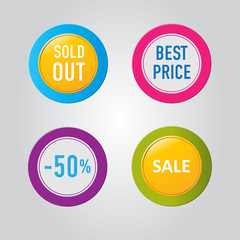 Stickers with sale and best price massages