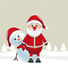 snowman behind santa