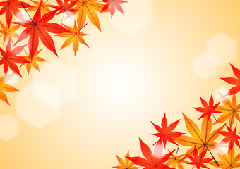 もみじの背景模様