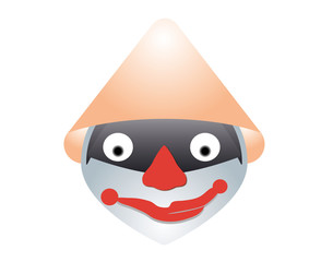 clown with orange cap