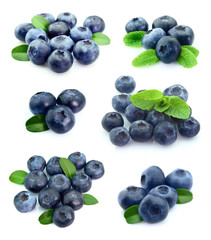 Collage of blueberries