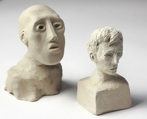 Statuettes - bustes en argile