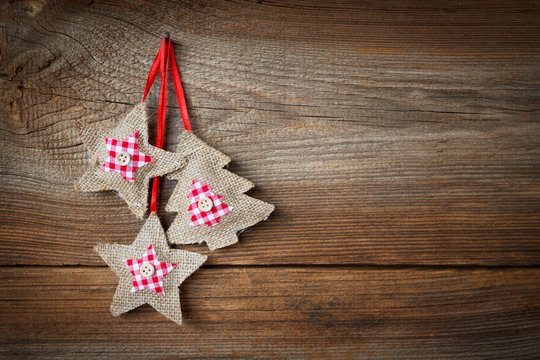 christmas background with hanging decoration