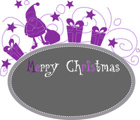 Colorful beauty card for christmas time.