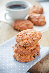 homemade biscuits on a napkin