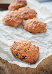 biscuits on crumpled paper