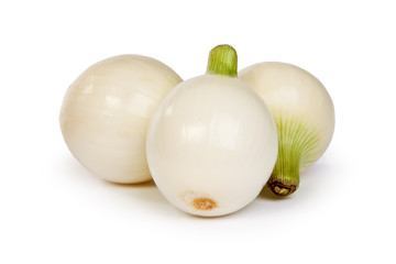 Obraz na płótnie Canvas Group of a onions, isolated on white