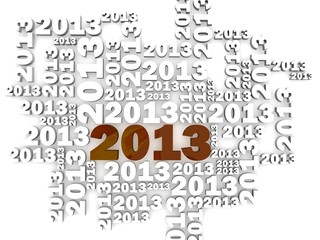 Year 2013 greeting card background