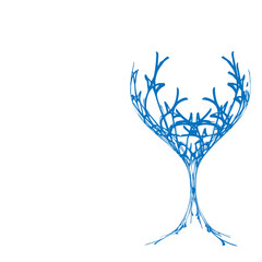 stylized wine glass for fault