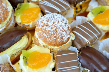 different kinds of desserts on a plate