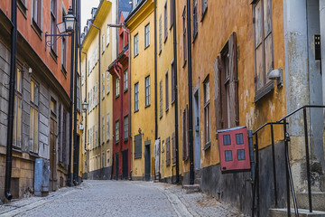 Fototapeta na wymiar Gamla Stan, Stare Miasto w Sztokholmie, Szwecja