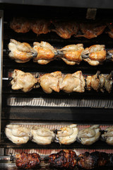 Roasted chicken on the grill