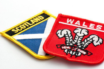Scotland and Wales flags