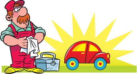 Mechanic at the service station