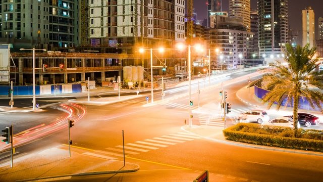 Dubai Cross traffic Timelapse