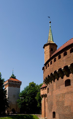 Fototapeta premium Barbakan und Florianstor - Krakau - Polen