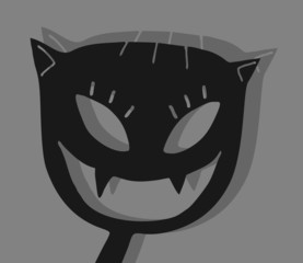 Cat smile face
