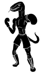 Dark lizard boxing