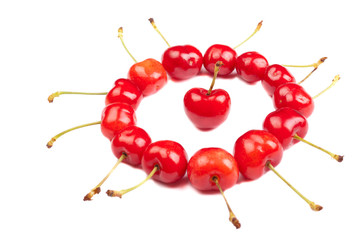 Obraz na płótnie Canvas Cherry in a circle of cherries