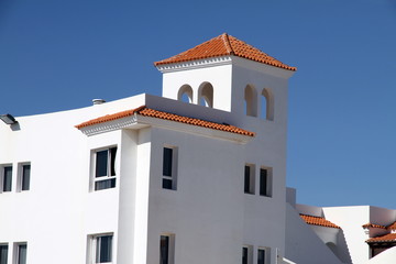 Fototapeta na wymiar Buildings in Caleta de Fuste Fuerteventura island Spain