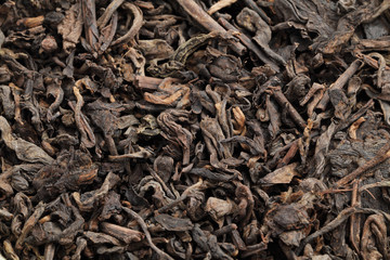 Black tea loose dried tea leaves