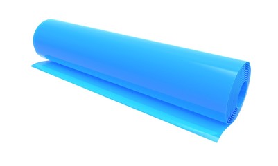 Roll of color cloudy plastic