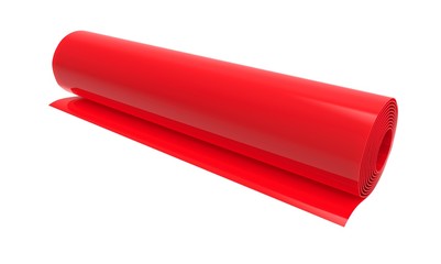 Roll of color cloudy plastic