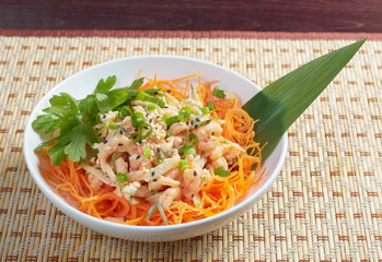 chinese cuisine .salad of shrimp