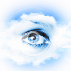 Eye overlooking water scenic