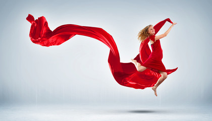Modern style dancer posing