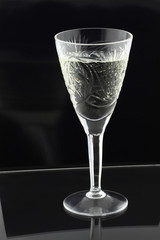 A glass of white wine