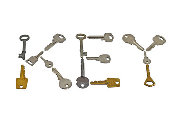 Set of keys forming word Key