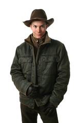 Young Man in Winter Clothes