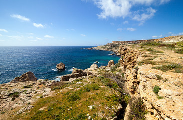 Mediterranean Sea Malta coastline