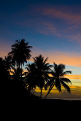 Fototapeta na wymiar sunset over Caribbean Sea, Turtle Beach, Tobago
