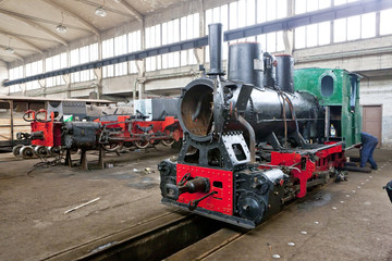 steam locomotives in depot, Banovici, Bosnia and Hercegovina