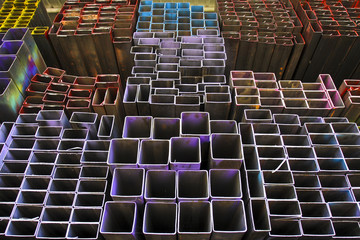 Metal pipe for construction