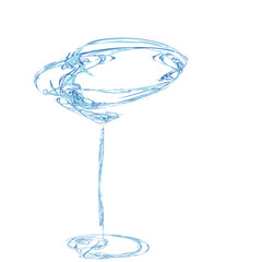 stylized wine glass for fault
