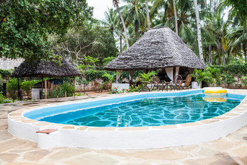 Swimming pool in African Garden