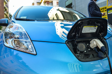 Fototapeta premium Eco Car closeup