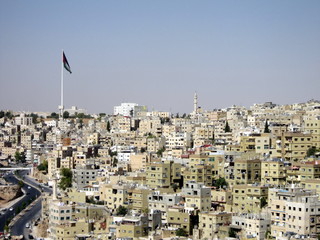 Amman Jordanie Vue de la Citadelle sur Jabal al-Qal'a