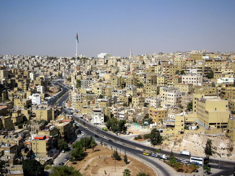 Amman Jordanie Vue de la Citadelle sur Jabal al-Qal'a